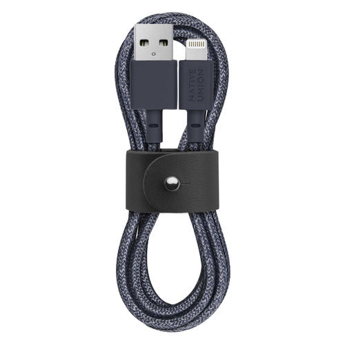 фото Кабель native union, lightning (m) - usb (m), 1.2м, mfi, синий [belt-kv-l-ind-2] noname