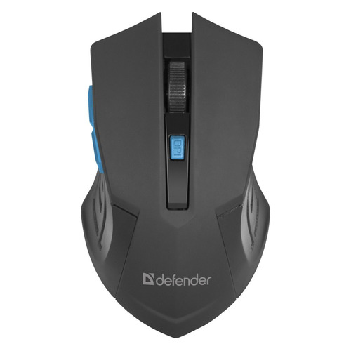 

Мышь Defender Accura MM-275, оптическая, беспроводная, USB, черный и синий [52275], MM-275