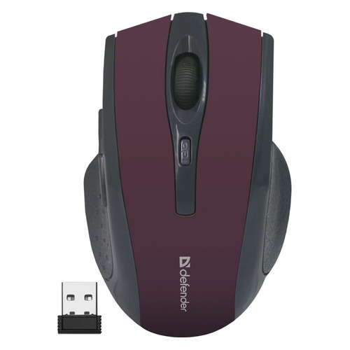 

Мышь Defender Accura MM-665, оптическая, беспроводная, USB, красный [52668], MM-665