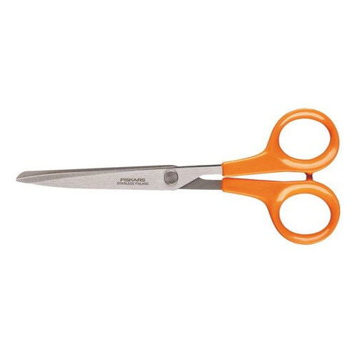 фото Ножницы fiskars 1000816 1000816 classic универсальные, 170мм, ручки пластиковые, нержавеющая сталь, серебристый