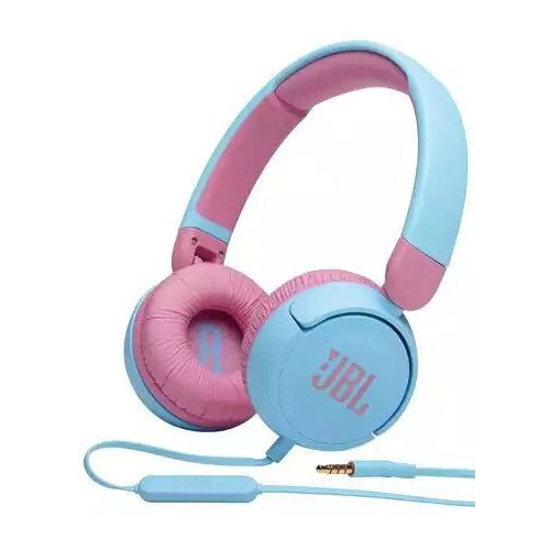 фото Гарнитура jbl jr 310, 3.5 мм, накладные, голубой/розовый [jbljr310blu]