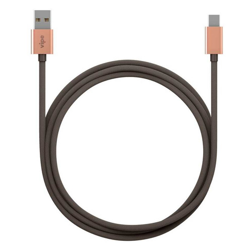 фото Кабель vipe, usb a(m), usb type-c (m), 1.2м, серый [vptypeccblcopgrey] noname