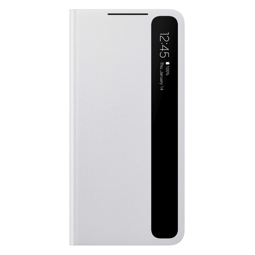 

Чехол (флип-кейс) Samsung Smart Clear View Cover, для Samsung Galaxy S21+, светло-серый [ef-zg996cjegru], Smart Clear View Cover