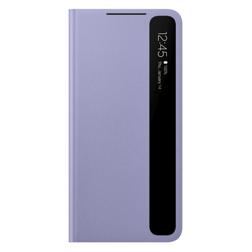 фото Чехол (флип-кейс) samsung smart clear view cover, для samsung galaxy s21+, фиолетовый [ef-zg996cvegru]