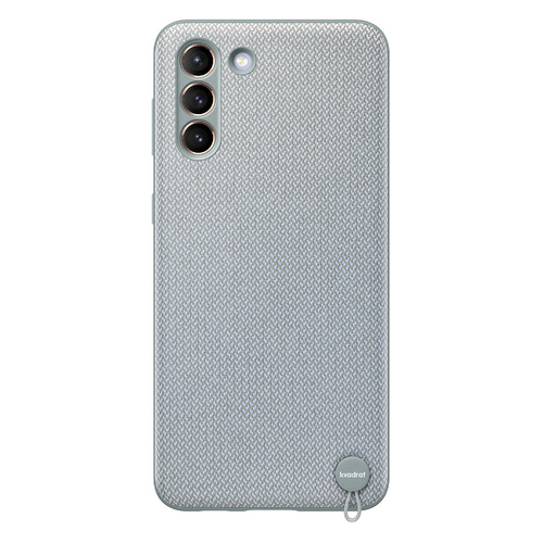 фото Чехол (клип-кейс) samsung kvadrat cover, для samsung galaxy s21+, светло-серый [ef-xg996fjegru]