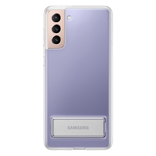 фото Чехол (клип-кейс) samsung clear standing cover, для samsung galaxy s21+, прозрачный [ef-jg996ctegru]