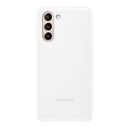 фото Чехол (клип-кейс) samsung smart led cover, для samsung galaxy s21, белый [ef-kg991cwegru]