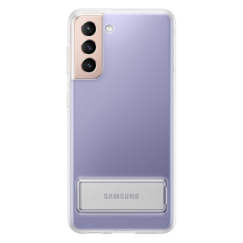 фото Чехол (клип-кейс) samsung clear standing cover, для samsung galaxy s21, прозрачный [ef-jg991ctegru]