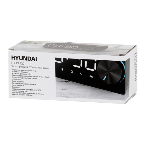 

Радиобудильник Hyundai H-RCL420, черный, H-RCL420