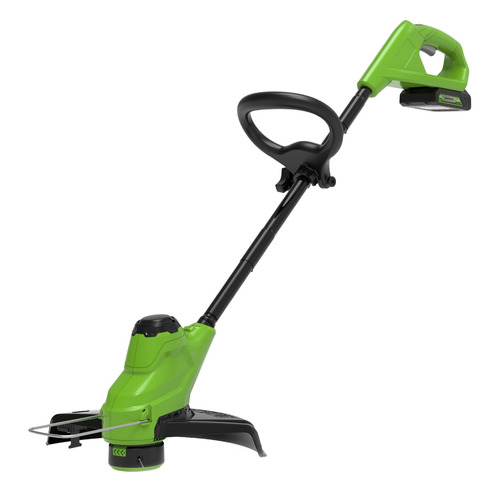 

Триммер электрический GREENWORKS G24LT25K2, аккумуляторный, 24В, 2Ач [2107207], G24LT25K2