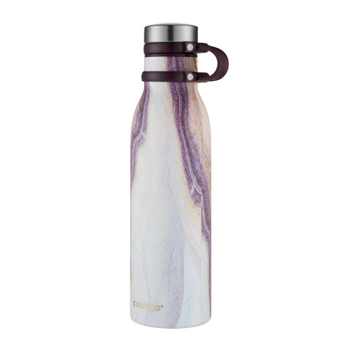 фото Термос-бутылка contigo matterhorn couture, 0.59л, белый/ фиолетовый