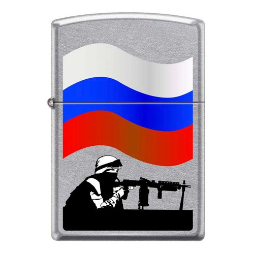 

Зажигалка Zippo Защитник Отечества 207 Russian Soldier латунь/сталь серебристый/красный/синий/белый, 207 Russian Soldier