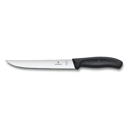 

Нож кухонный Victorinox Swiss Classic, разделочный, 180мм, заточка прямая, стальной, черный [6.8103.18b], Swiss Classic