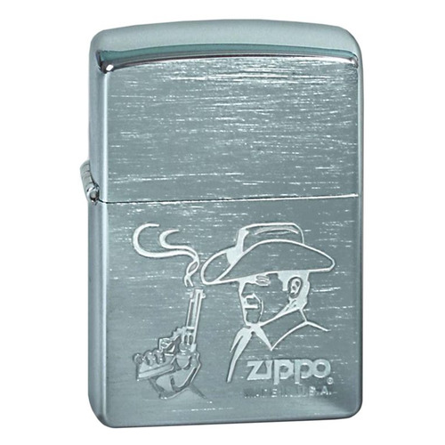 Зажигалка Zippo Cowboy 200 Cowboy латунь/сталь серебристый матовый