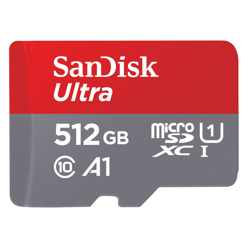 

Карта памяти microSDXC UHS-I U1 Sandisk Ultra 512 ГБ, 100 МБ/с, Class 10, SDSQUA4-512G-GN6MA, 1 шт., SDSQUA4-512G-GN6MA