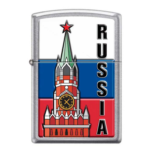 

Зажигалка Zippo Московский кремль 207 Kremlin Flag Russia латунь/сталь серебристый/красный/синий/бел, 207 Kremlin Flag Russia