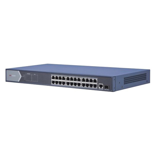 

Коммутатор Hikvision DS-3E0526P-E 25G 1SFP 24PoE+ 270W неуправляемый, DS-3E0526P-E