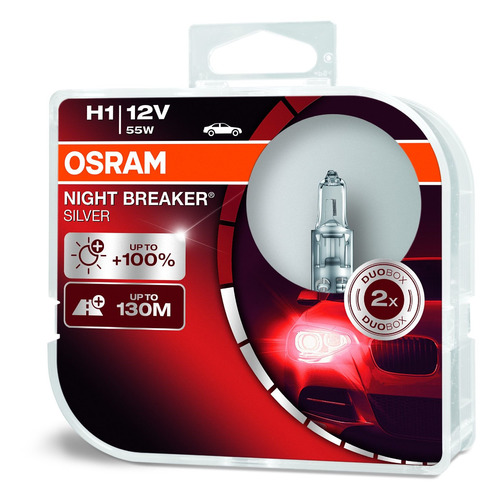 фото Лампа автомобильная галогенная osram 64150nbs-hcb, h1, 12в, 55вт, 2шт