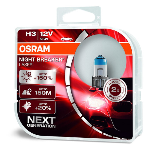 фото Лампа автом.галог. osram 64151nl-hcb h3 12в 55вт (упак.:2шт)