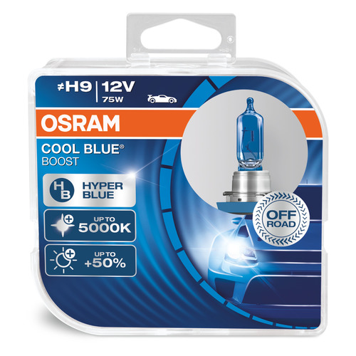 фото Лампа автомобильная галогенная osram 62213cbb-hcb, h9, 12в, 75вт, 5000к, 2шт