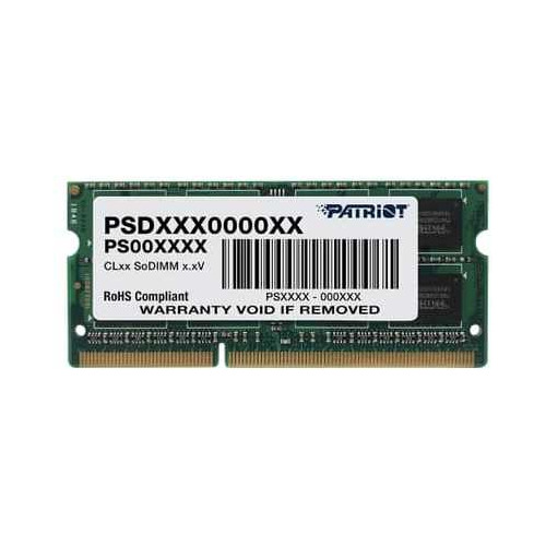 

Модуль памяти PATRIOT Signature PSD34G1333L2S DDR3 - 4ГБ 1333, SO-DIMM, Ret, PSD34G1333L2S