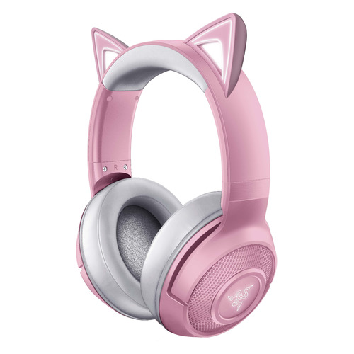 

Гарнитура игровая Razer Kraken BT - Kitty Edition - Quartz, для компьютера, мониторные, bluetooth, розовый / серый [rz04-03520100-r3m1], Kraken BT - Kitty Edition - Quartz