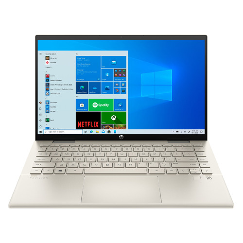 фото Ноутбук-трансформер hp pavilion x360 14-dy0009ur, 14", ips, intel core i5 1135g7 2.4ггц, 8гб, 512гб ssd, intel iris xe graphics , windows 10, 3b3q9ea, золотой