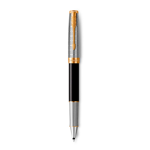 

Ручка роллерн. Parker Sonnet Premium T537 (2119786) Metal Black GT F черные подар.кор., T537