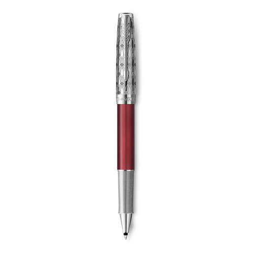 

Ручка роллерн. Parker Sonnet Premium T537 (2119782) Metal Red CT F черные подар.кор., T537