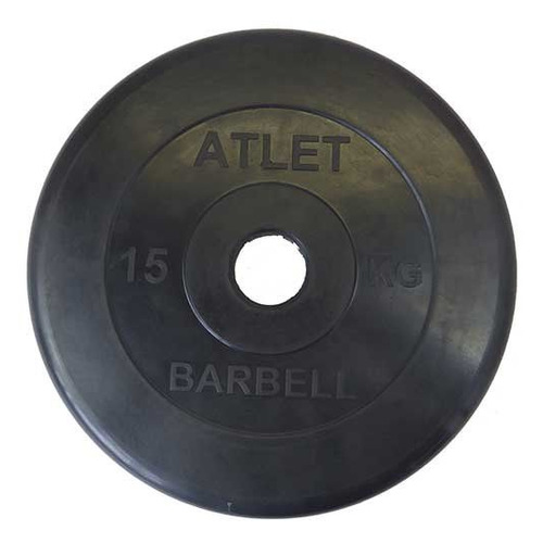 фото Диск mb barbell mb atlet b50-15 для штанги обрезин. 15кг черный/черный (28264389)