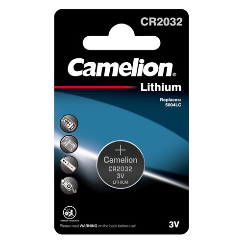 

CR2032 Батарейка CAMELION Lithium CR2032 BL-1, 1 шт. 210мAч, CR2032 BL-1