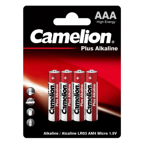 

AAA Батарейка CAMELION Plus Alkaline LR03-BP4, 4 шт. 1150мAч, LR03-BP4