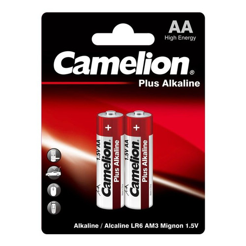 

AA Батарейка CAMELION Plus Alkaline LR6-BP2, 2 шт. 2700мAч, LR6-BP2