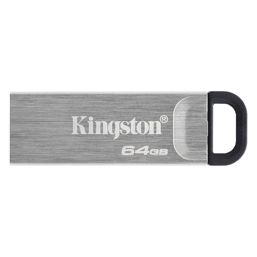 

Флешка USB Kingston DataTraveler Kyson 64ГБ, USB3.1, серебристый и черный [dtkn/64gb], Kyson