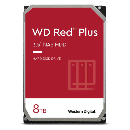 

Жесткий диск WD Red Plus WD80EFBX, 8ТБ, HDD, SATA III, 3.5", WD80EFBX