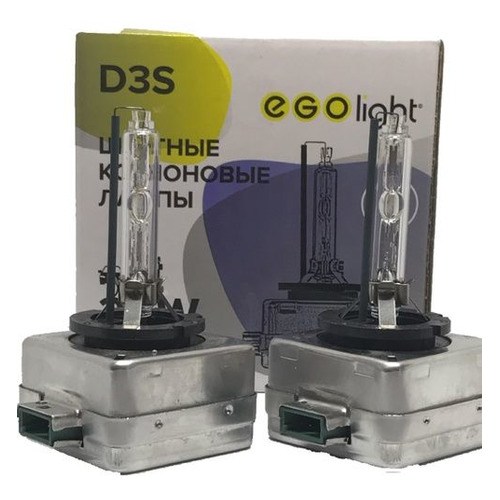 

Лампа автомобильная ксеноновая EGOLIGHT D3S 5000K, D3S, 23000В, 35Вт, 5000К, 2шт [d3s5000k], D3S 5000K