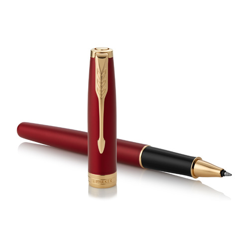 

Ручка роллерн. Parker Sonnet Core T539 (1931475) LaqRed GT F черные подар.кор., T539