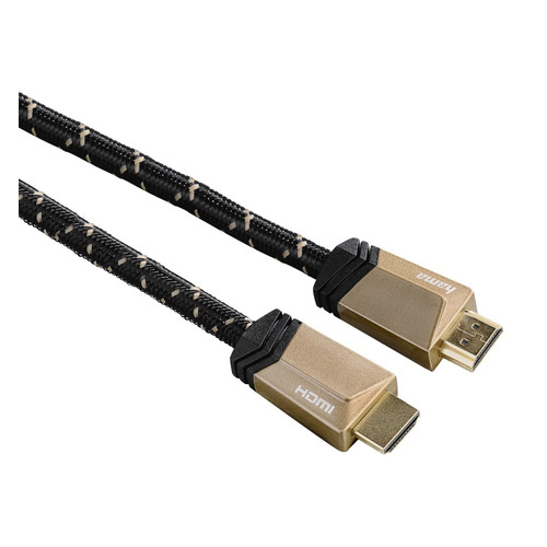 фото Кабель аудио-видео hama ultra high speed 8k, hdmi (m) - hdmi (m) , ver 2.1, 1м, gold черный [00122185]