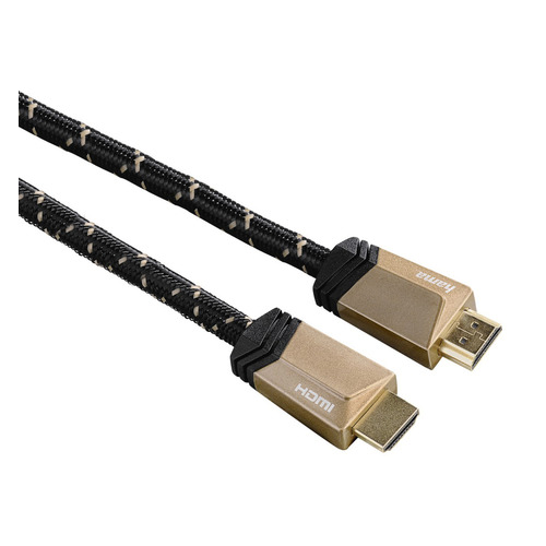 фото Кабель аудио-видео hama ultra high speed 8k, hdmi (m) - hdmi (m) , ver 2.1, 2м, gold черный [00122186]