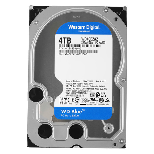 

Жесткий диск WD Blue WD40EZAZ, 4ТБ, HDD, SATA III, 3.5", WD40EZAZ
