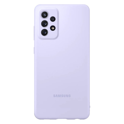 фото Чехол (клип-кейс) samsung silicone cover, для samsung galaxy a72, фиолетовый [ef-pa725tvegru]