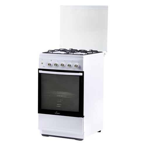 

Газовая плита Flama N FG 24237 W, газовая духовка, стеклянная крышка, сталь, белый, N FG 24237 W