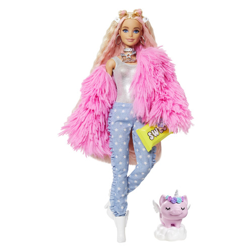 

Кукла Barbie Экстра в розовой куртке, 29см [grn28], Экстра в розовой куртке