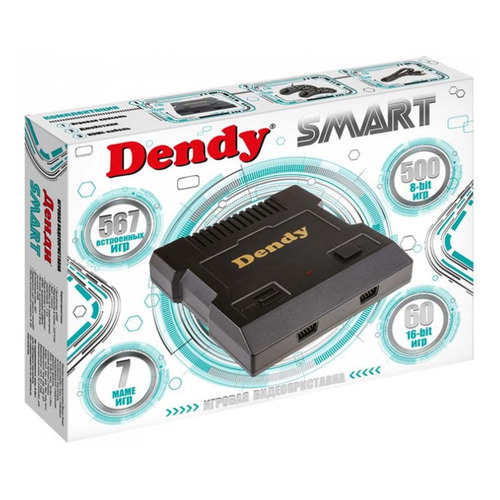 фото Игровая консоль dendy 567 игр, smart, черный