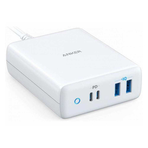 фото Сетевое зарядное устройство anker powerport atom iv, 2xusb + 2xusb type-c, 5a, белый