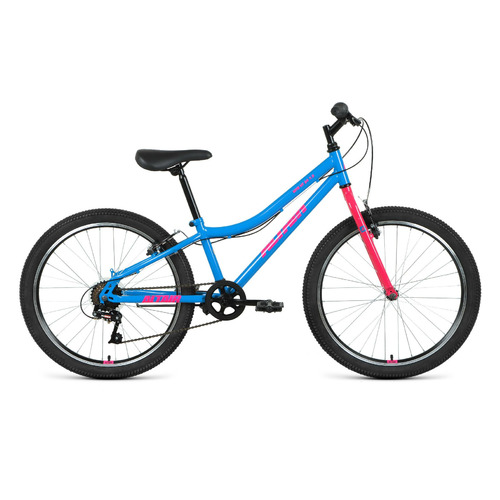 фото Велосипед altair mtb ht 24 1.0 (2021), горный (подростковый), рама: 12", колеса: 24", голубой/розовый, 15.6кг [rbkt11n46004]