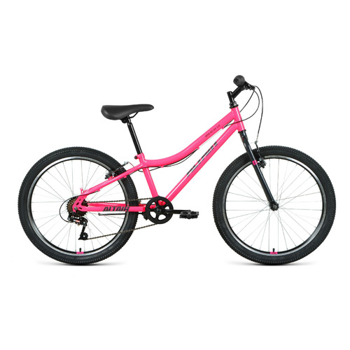 фото Велосипед altair mtb ht 24 1.0 (2021) горный (подростк.) рам.:12" кол.:24" розовый/серый 15.6кг (rbk