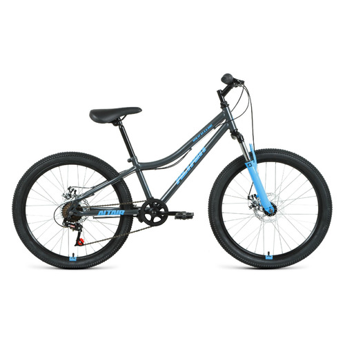 фото Велосипед altair mtb ht 24 2.0 disc (2021) горный (подростк.) рам.:12" кол.:24" темно-серый/голубой