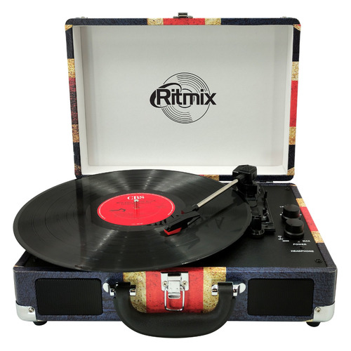 фото Проигрыватель винила ritmix lp-120b uk flag частично автоматический темно-синий