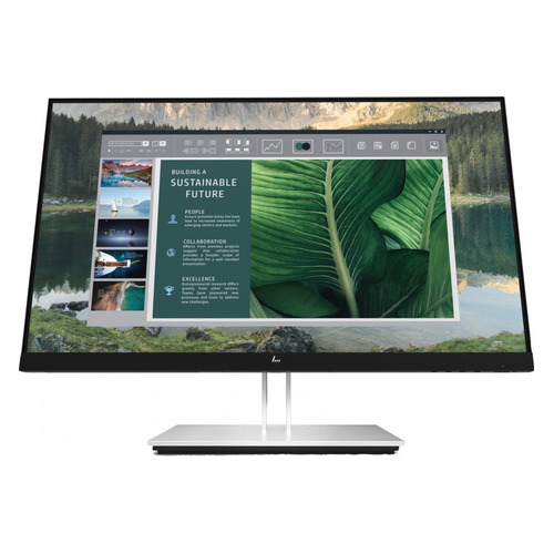 фото Монитор hp e24u g4 23.8", серебристый/черный [189t0aa]